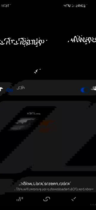 Настройка Always On Display на Samsung