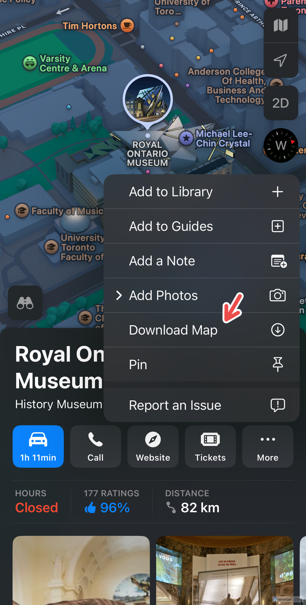Загрузка карты офлайн в Apple Maps.