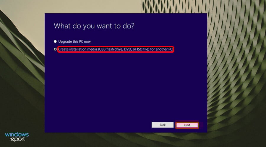 Выбор носителя для установки