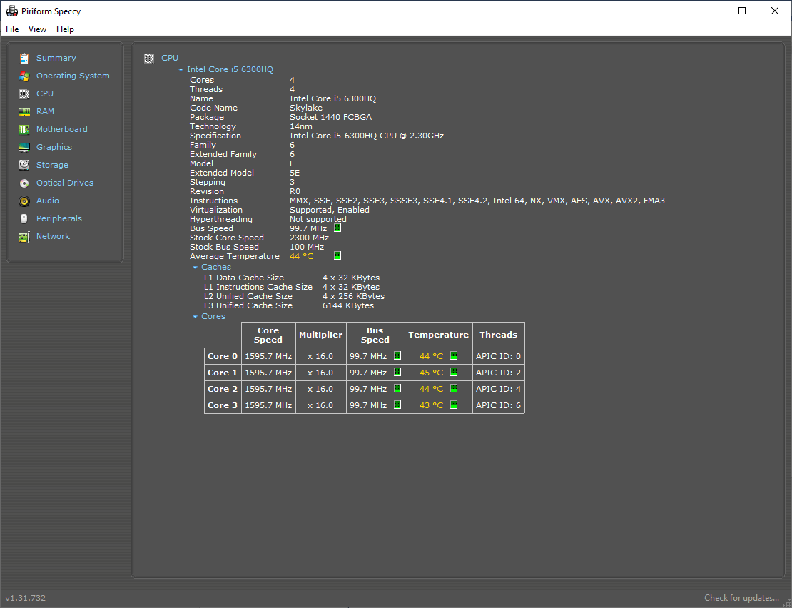 windows 10 speccy stats