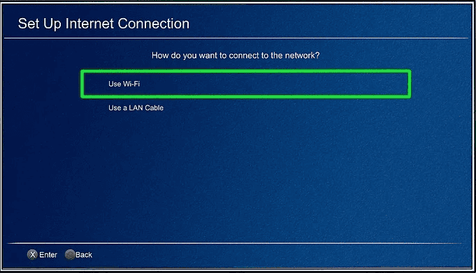 Выбор между Wi‑Fi и Ethernet на PS4