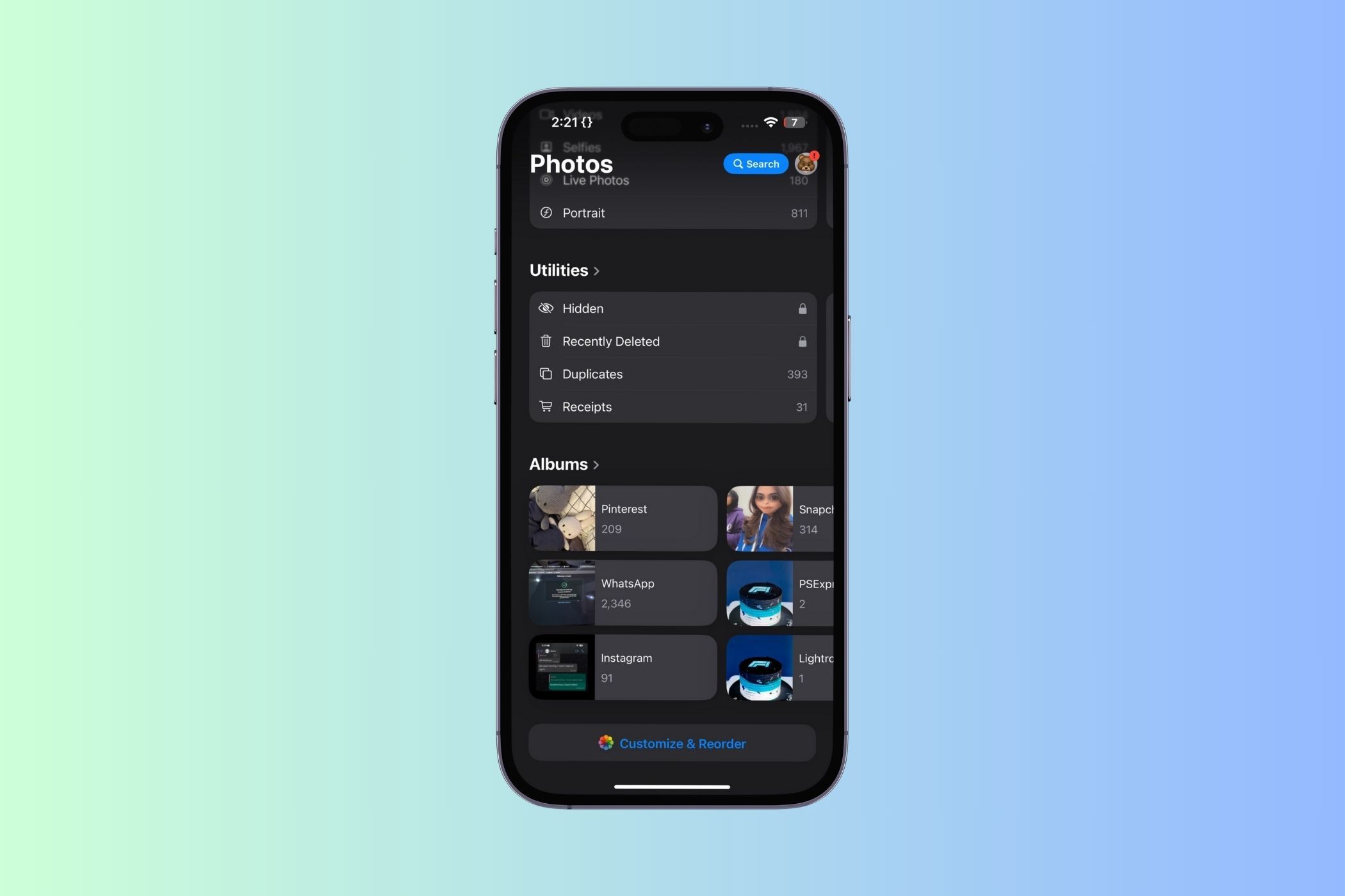 Упорядочить приложение «Фото» в iOS 18