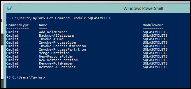 Команды, импортированные из модуля