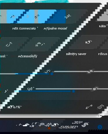 Быстрые параметры Windows