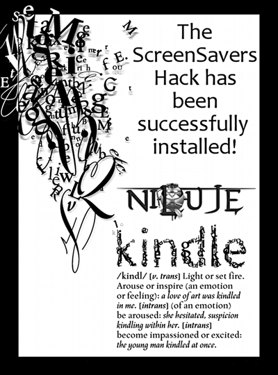 Пример файла пользовательской заставки в папке screensavers