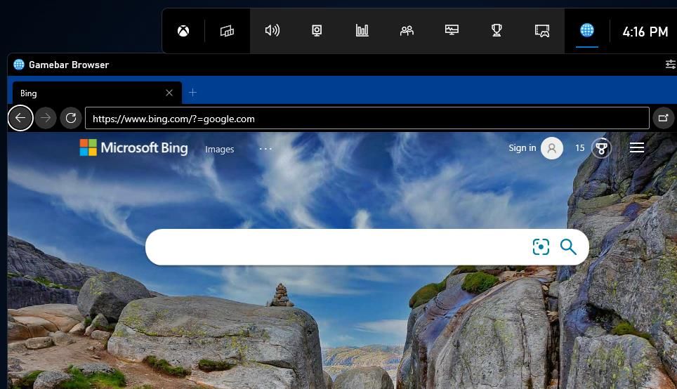 Мини-браузер Gamebar для поиска гайдов и статей