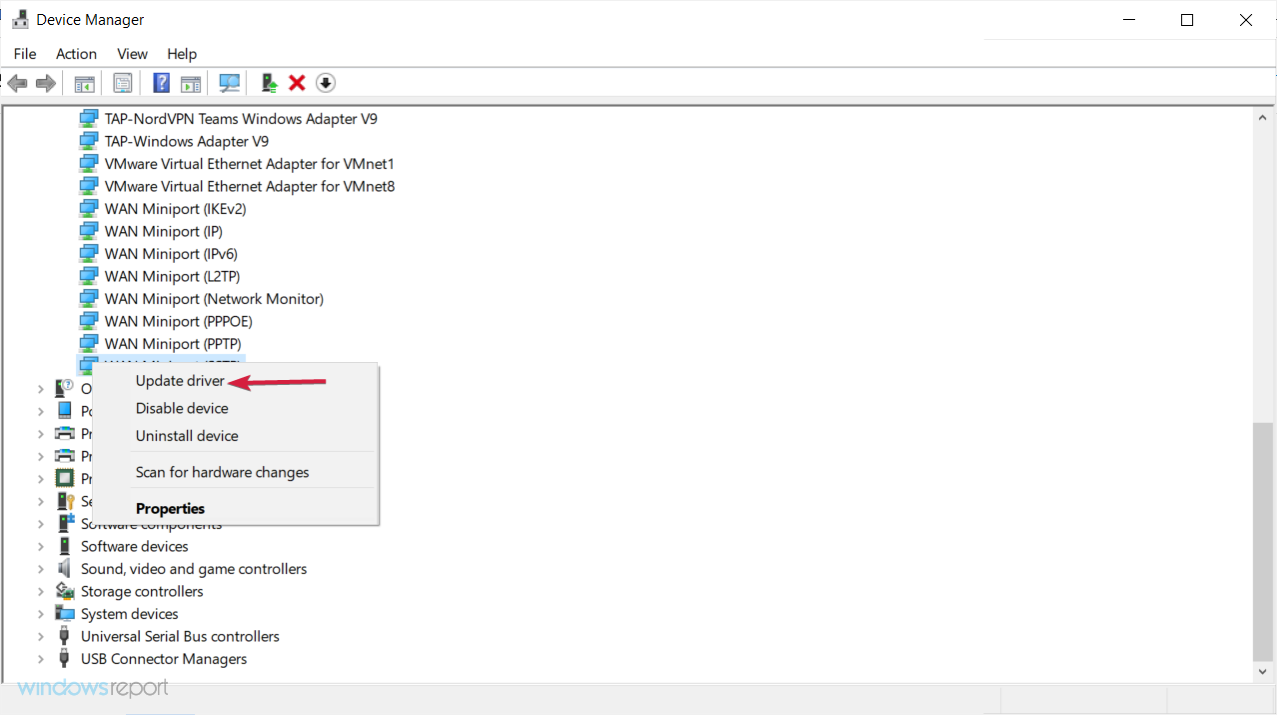 Обновление драйвера в Диспетчере устройств