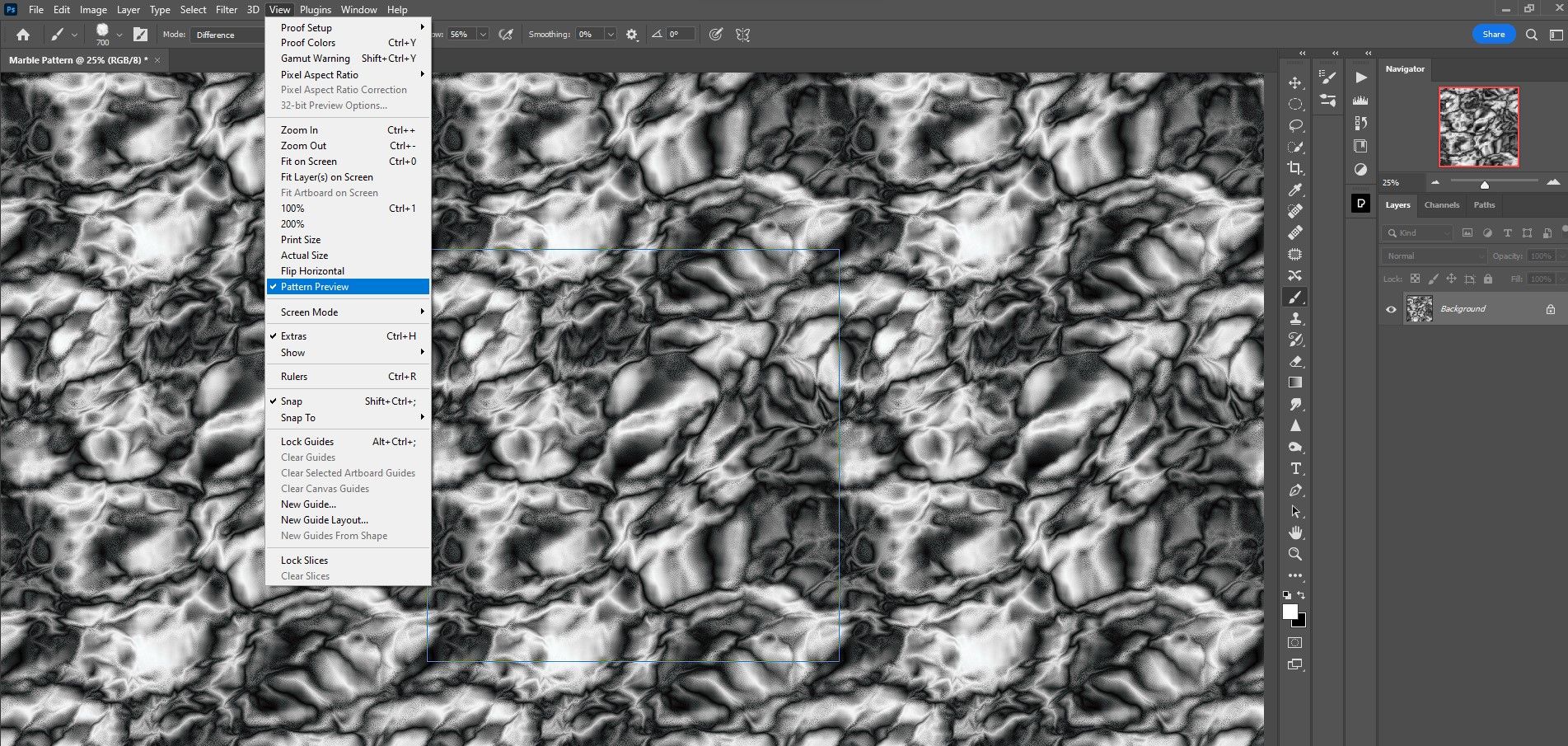 выключить Pattern Preview