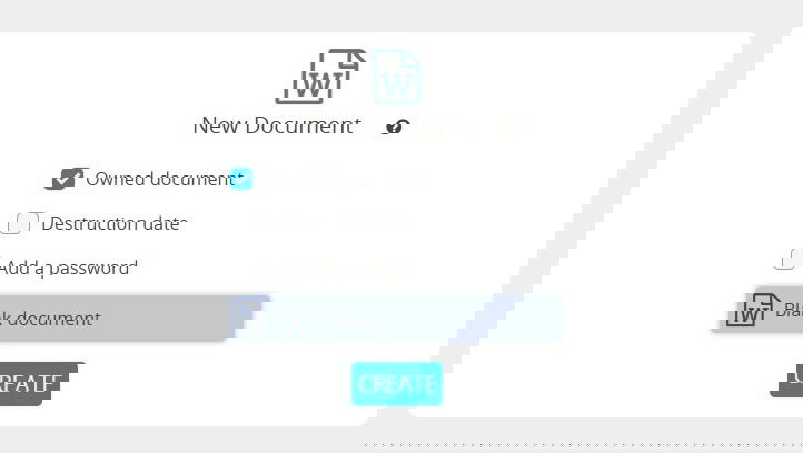 Adding a destruction date or password to a new file.