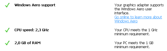 Список совместимых компонентов в отчёте Upgrade Advisor