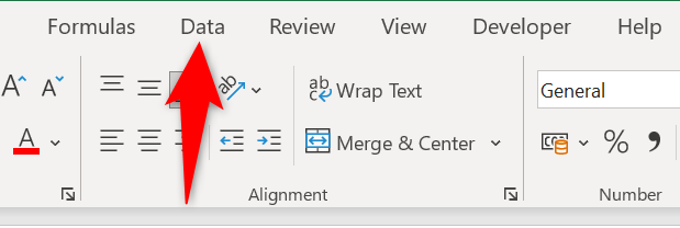 Откройте вкладку 'Данные' на ленте.