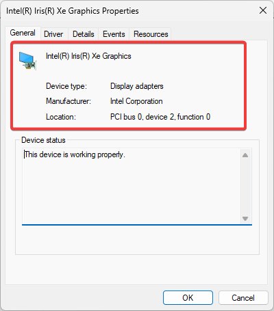 Название и модель видеокарты в Диспетчере устройств