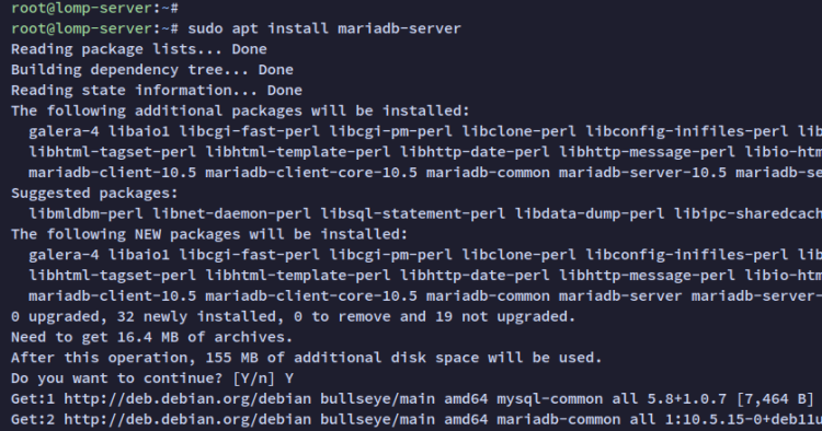 Установка MariaDB
