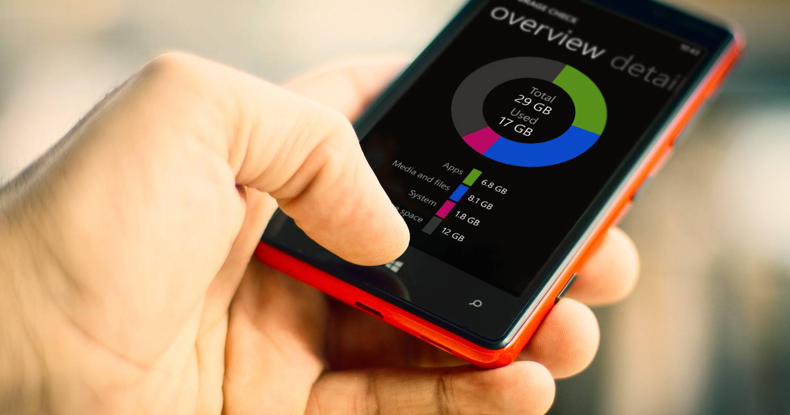 Освободить место на Windows Phone 8