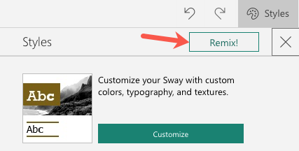 Remix style option