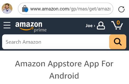 Перейдите на страницу Amazon Appstore.