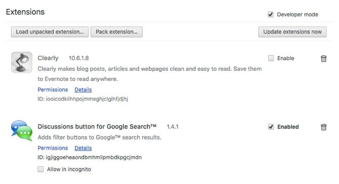 Менеджер расширений Chrome