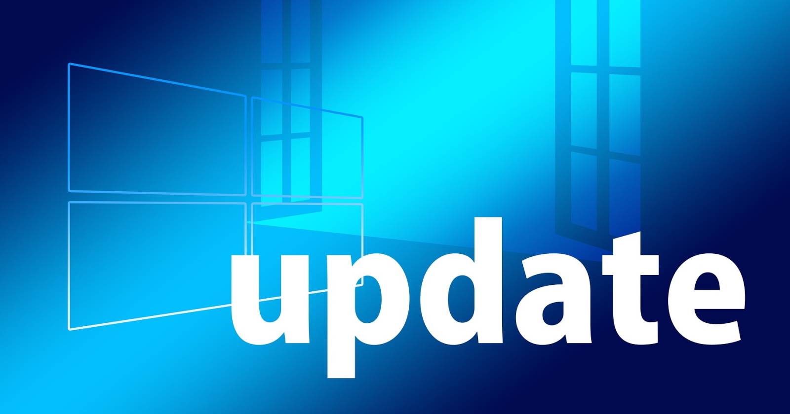 Экран Windows с сообщением об обновлении