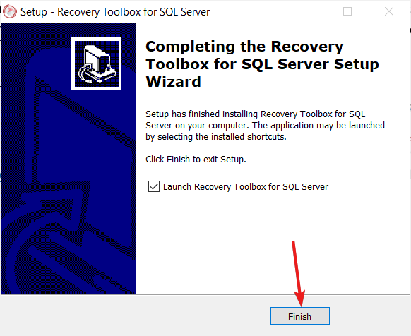 Запуск мастера восстановления