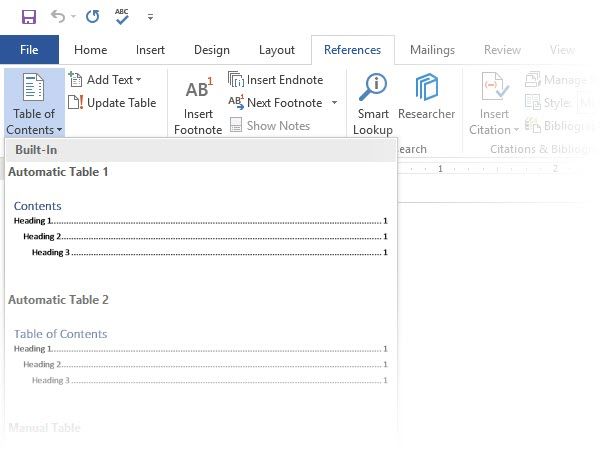 Автоматическое оглавление в Word