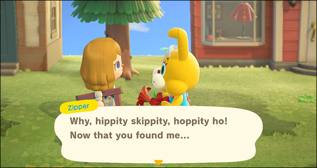 Zipper T. Bunny прячется за деревьями и на утёсе