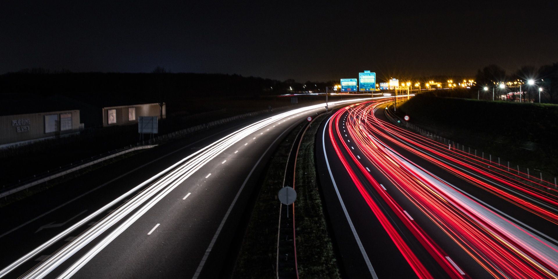 long exposure photograph of road traffic