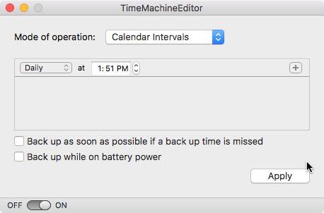Календарные интервалы в TimeMachineEditor
