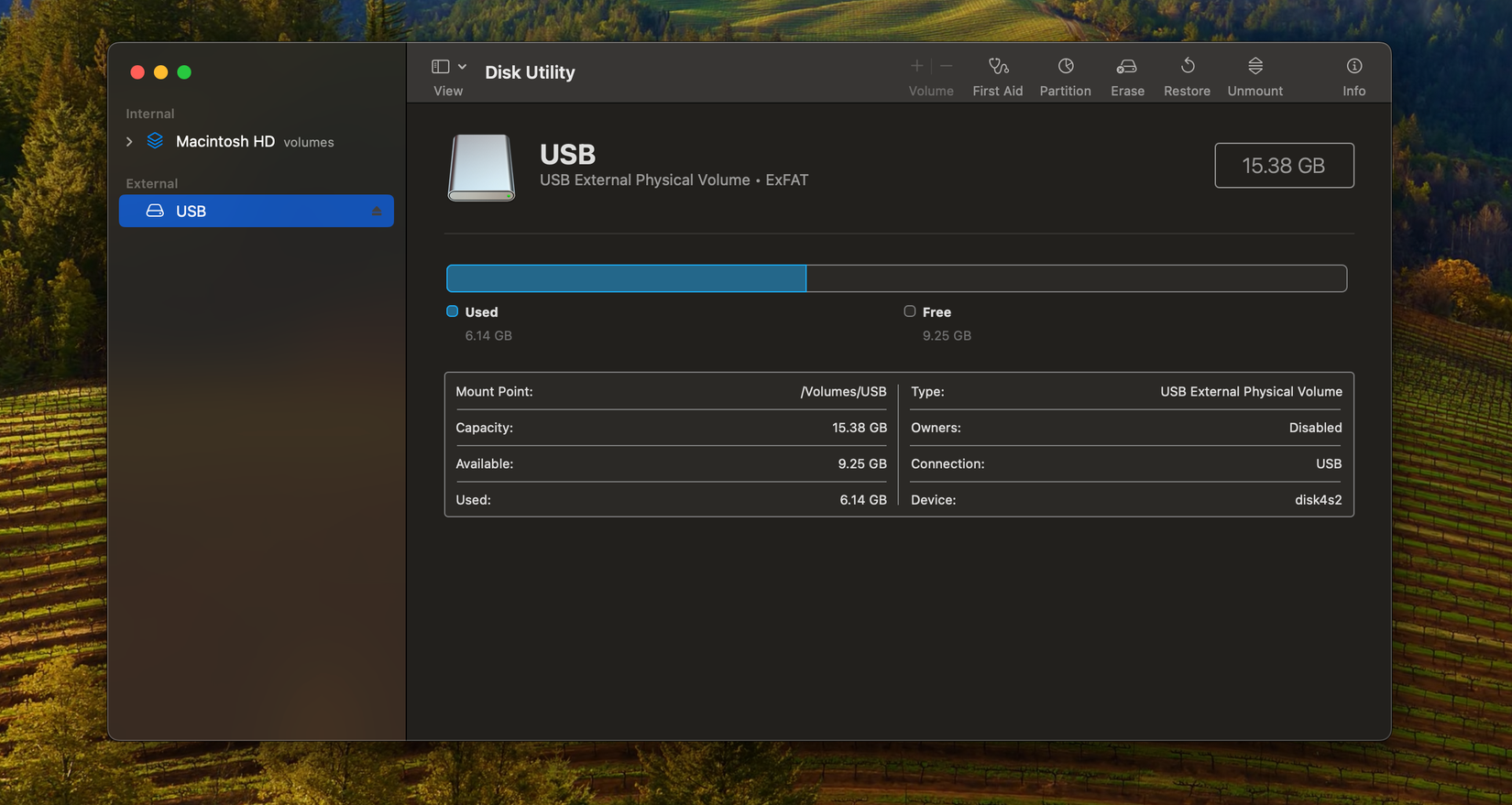 Дисковая утилита macOS Sonoma