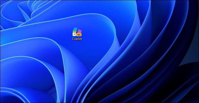 Ярлык Copilot на рабочем столе Windows 11