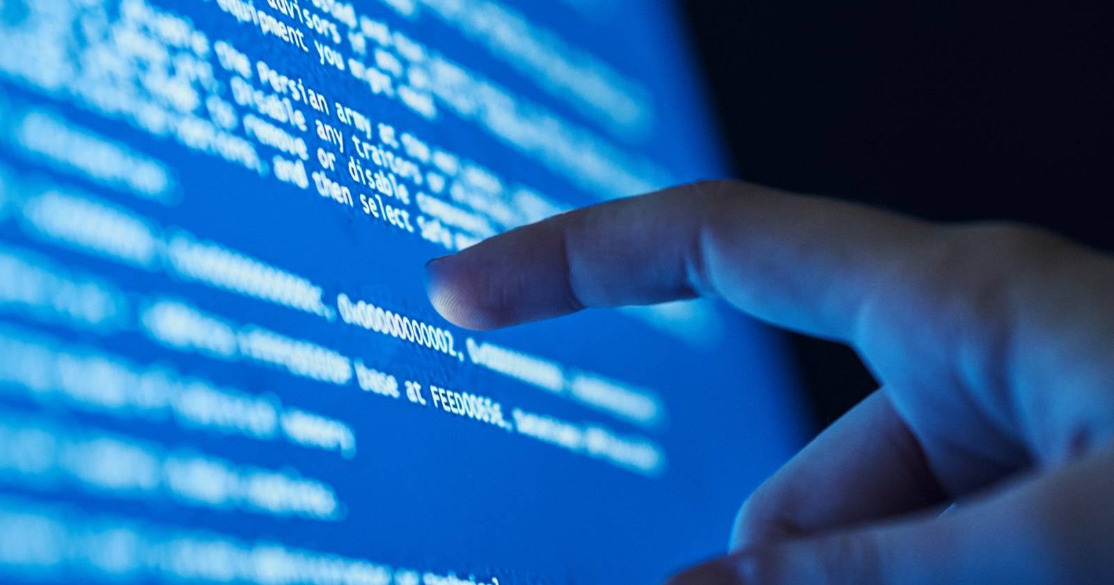 Иллюстрация синего экрана смерти на компьютере