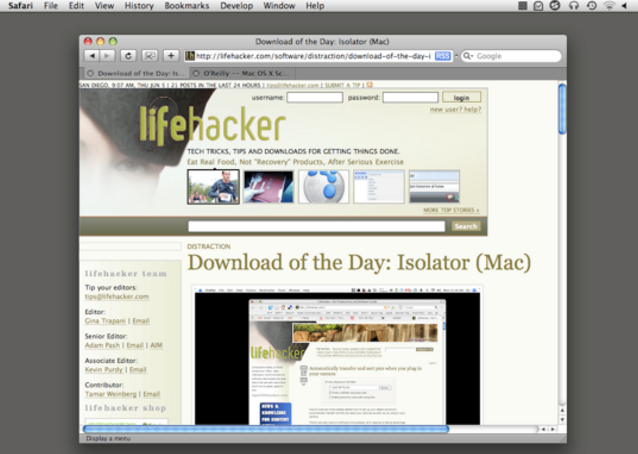 Приложение Isolator закрывает значки и окна на рабочем столе Mac