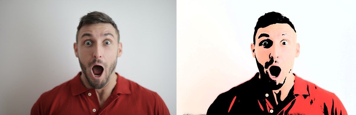 Пример результата Threshold в GIMP