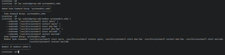 Добавление команды в sudo-командную группу systemadmin_cmds