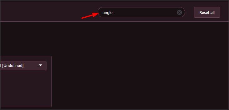 Поле поиска флагов с запросом angle