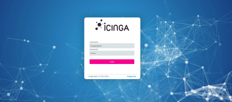 Страница входа Icinga Web 2