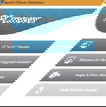 Laplink PCmover's transfer options