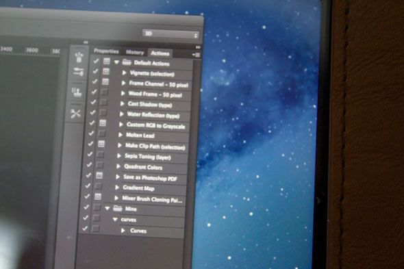 Режим с маленькими меню Photoshop на iPad через AirDisplay