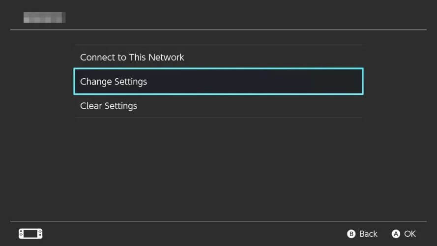 Смена настроек DNS в меню Nintendo Switch