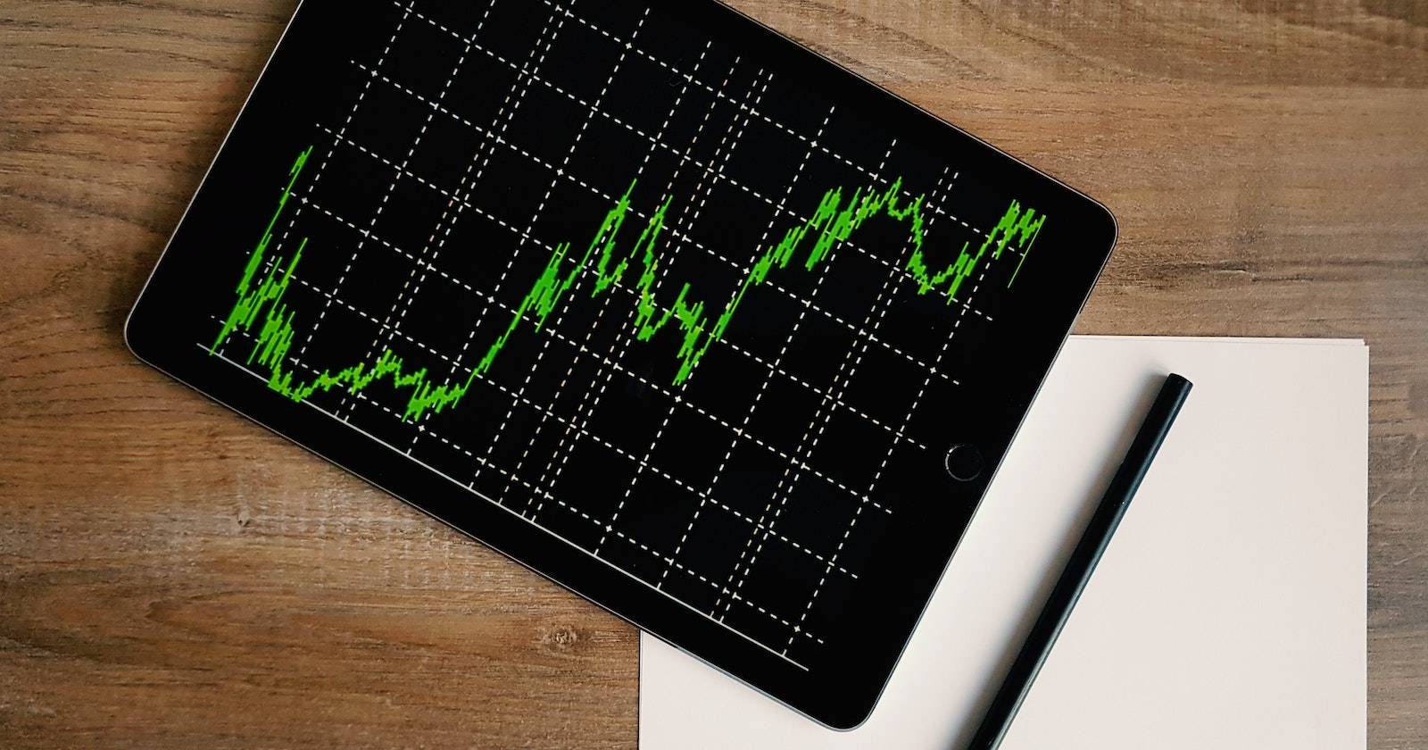 График линейного ряда, отображённый на iPad