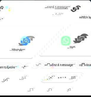 Выбор типа сообщения (SMS, WhatsApp)