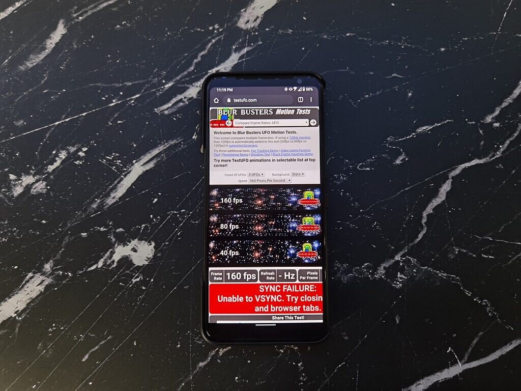 Тестирование частоты на ASUS ROG Phone 3