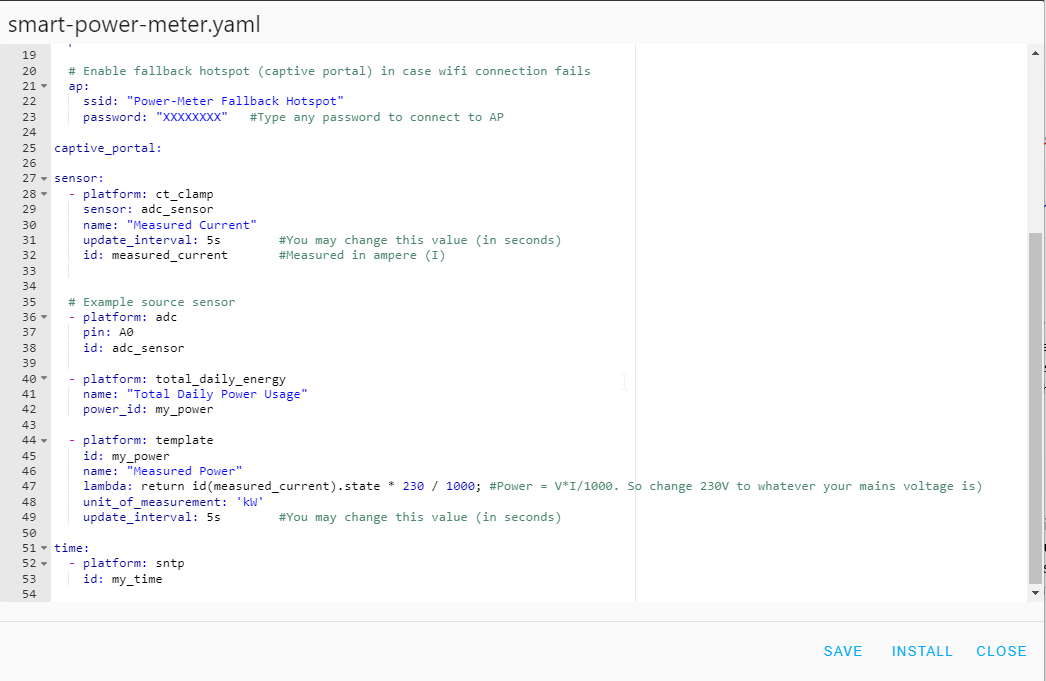 редактирование YAML проекта