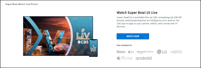 Трансляция Супербоула LV на CBS
