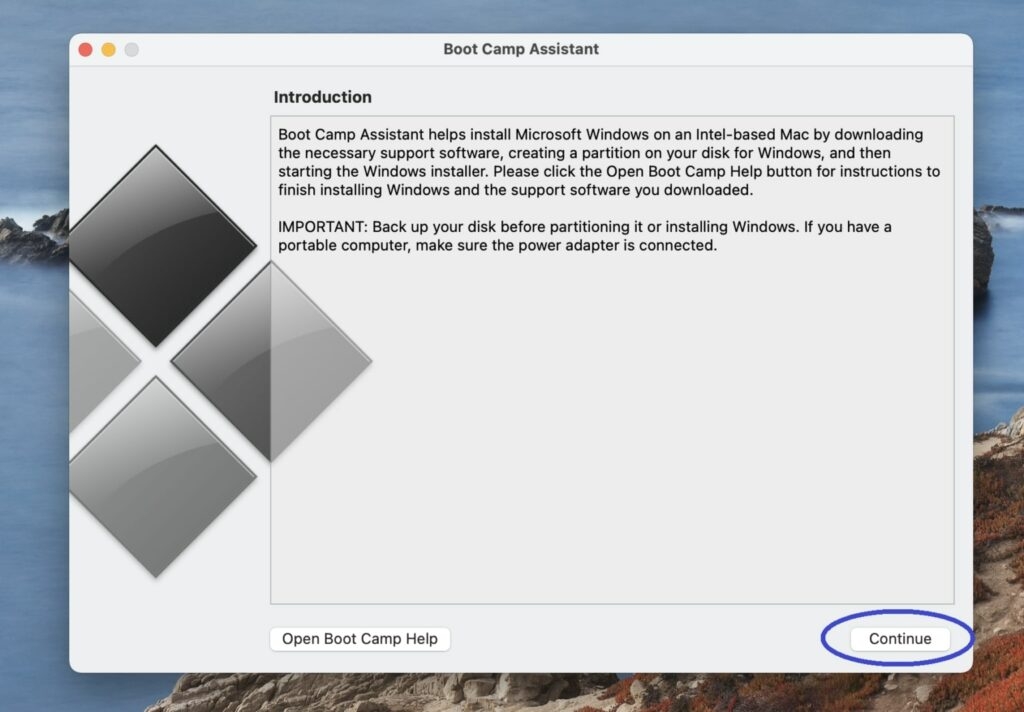Выбор ISO в Boot Camp
