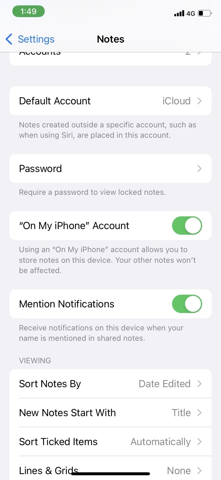 Включение учётной записи На iPhone