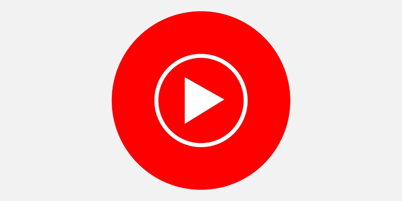Логотип YouTube Music на сером фоне