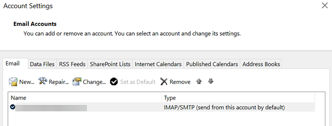 Изменить настройки электронной почты