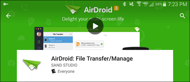 Управление Android с ПК через AirDroid
