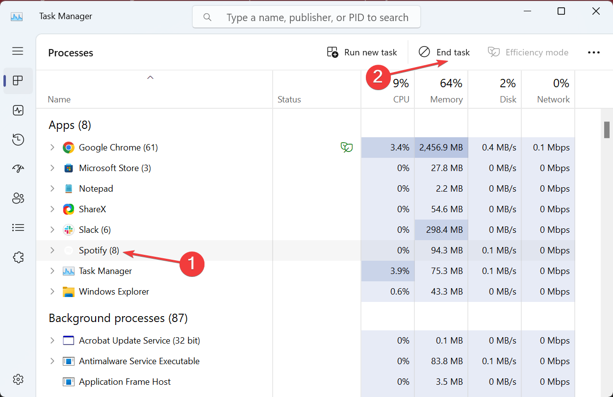 Spotify не отвечает в Windows — как исправить