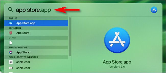 Launch Spotlight and type 